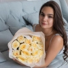 Букет из 15 кремовых роз сорта Candlelight (Эквадор) 60 см в Тюмени