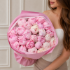 Букет из 25 розовых пионов